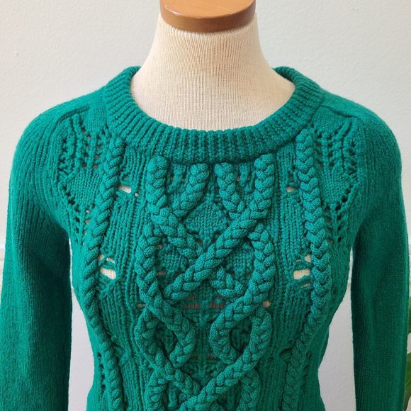 Marc by Marc Jacobs Green Cable Knit Sweater Size S - Picture 5 of 16
